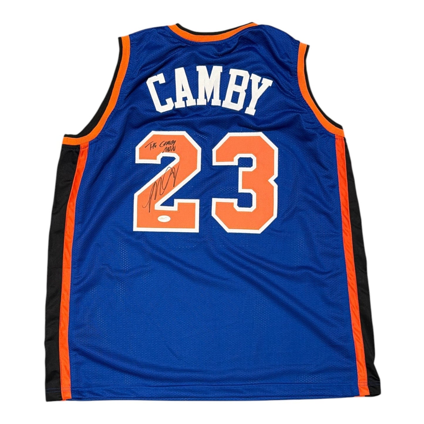 Marcus Camby Signed New York Knicks Jersey - "The Camby Man" Inscription