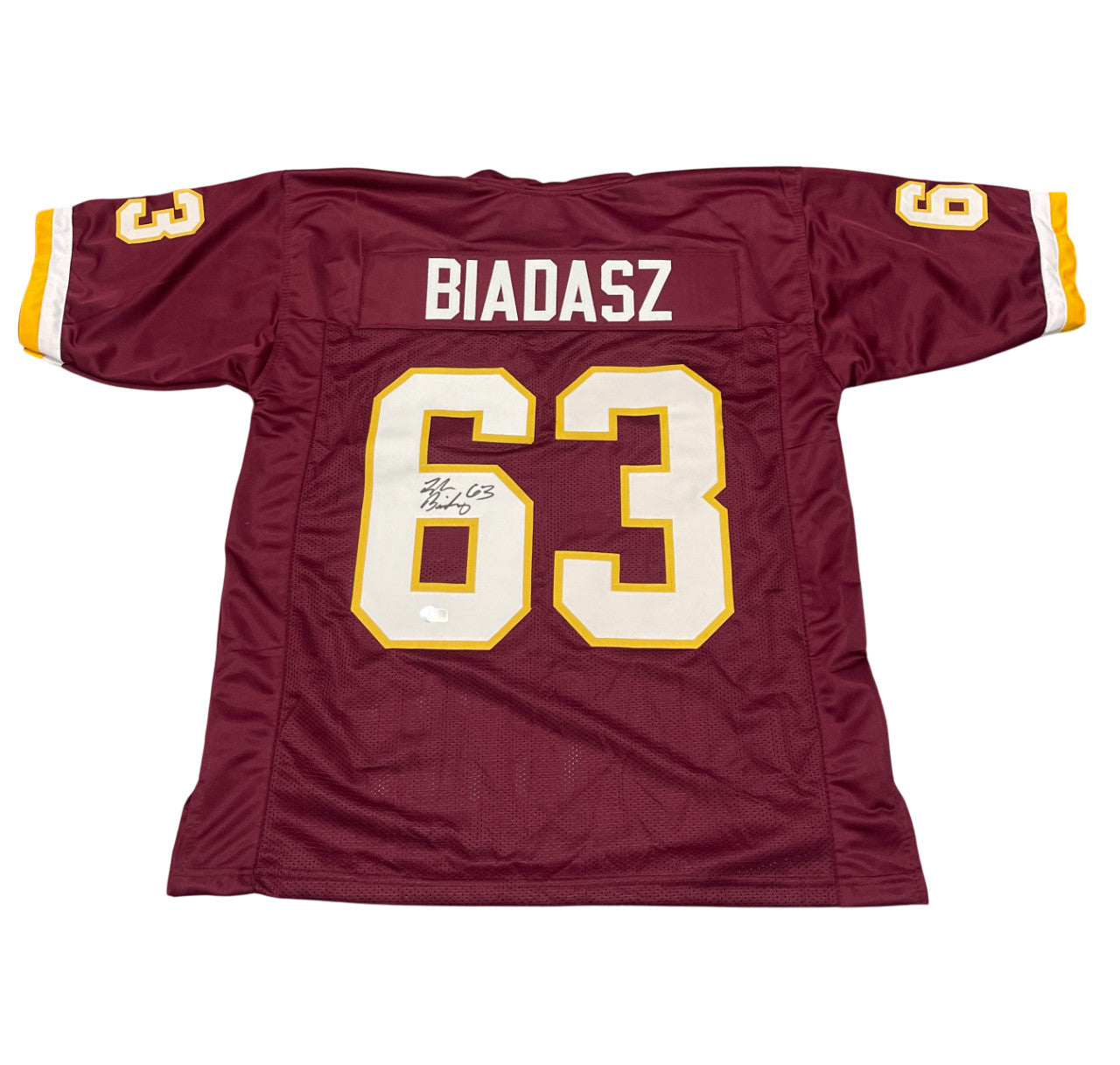 Tyler Biadasz Signed Washington Custom Jersey (Beckett BAS COA)