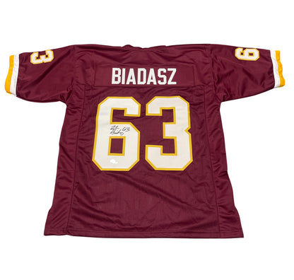 Tyler Biadasz Signed Washington Custom Jersey (Beckett BAS COA)