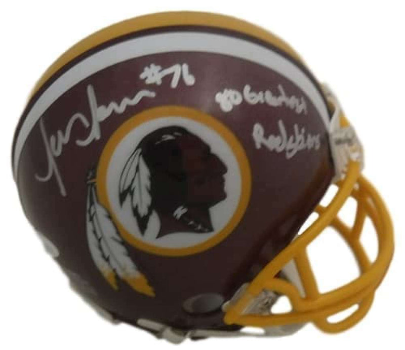 Jon Jansen Signed Washington Redskins Mini Helmet "80 Greatest" JSA COA