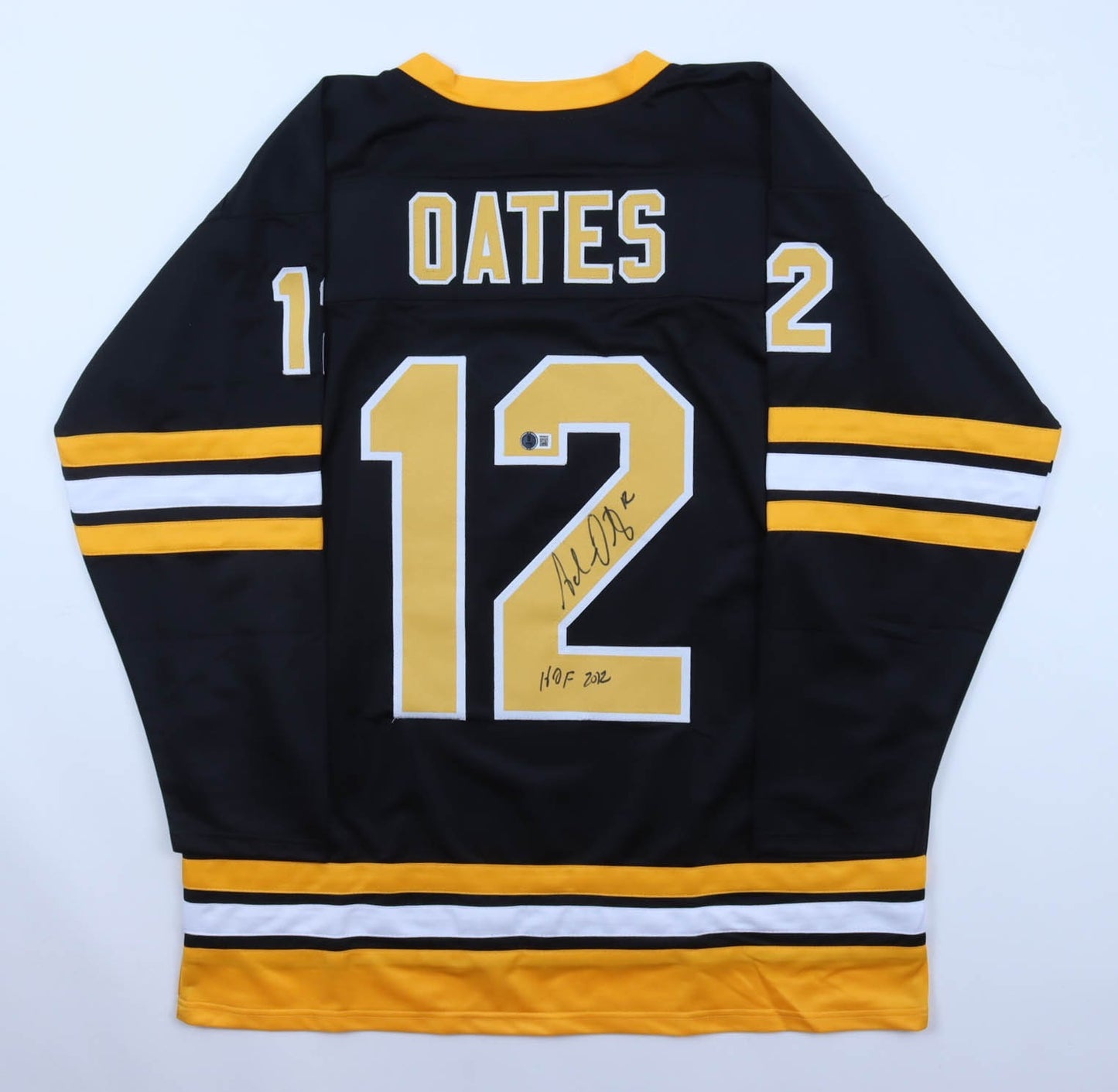 Adam Oates Signed Boston Bruins Custom Jersey Beckett COA "HOF 2012"