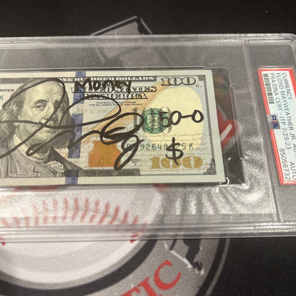 Floyd Mayweather Jr. Signed $100 Bill with 4 Inscriptions (PSA)