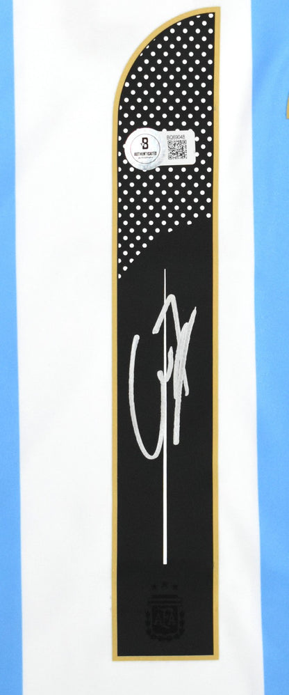 Alejandro Garnacho Autographed Argentina Home Jersey
