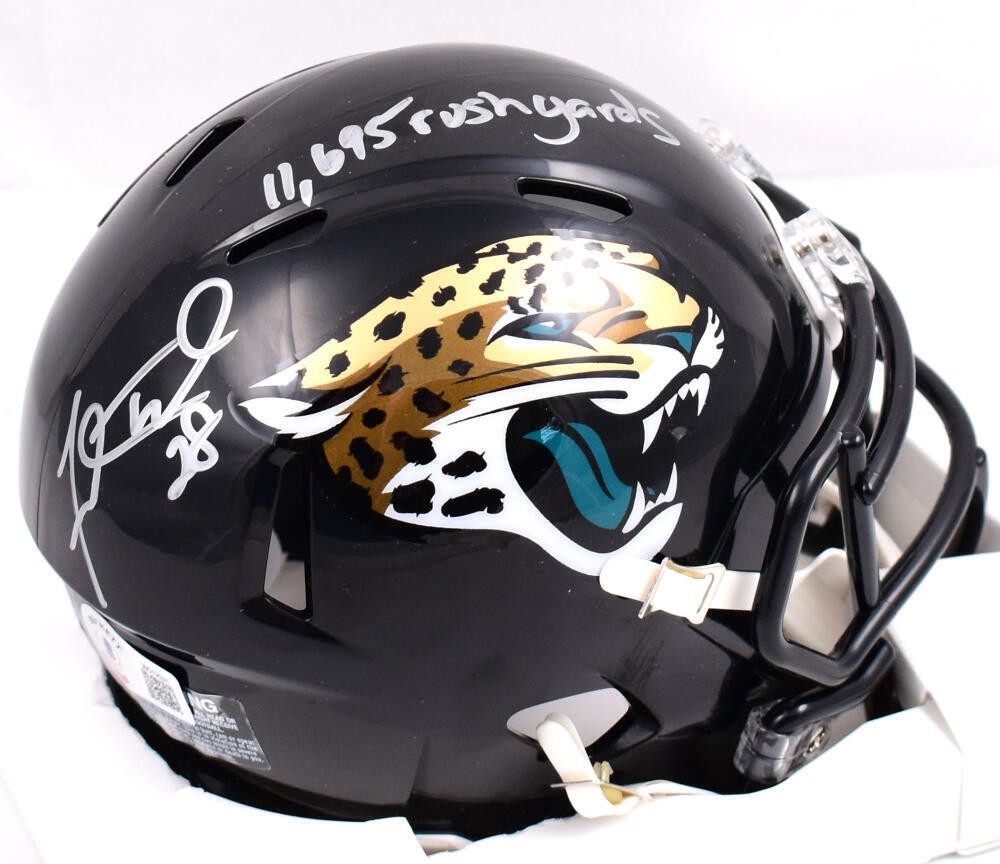 Fred Taylor Signed Jacksonville Jaguars Mini Helmet - Inscribed