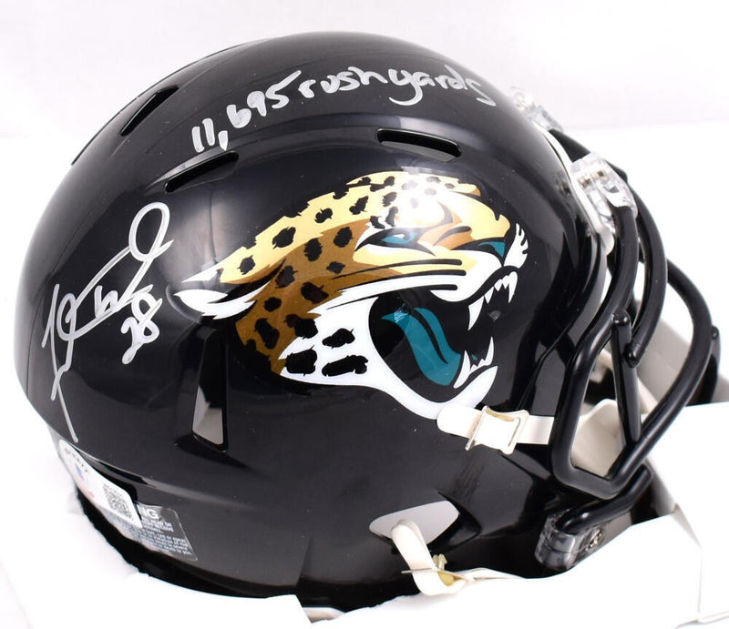 Fred Taylor Signed Jacksonville Jaguars Mini Helmet - Inscribed