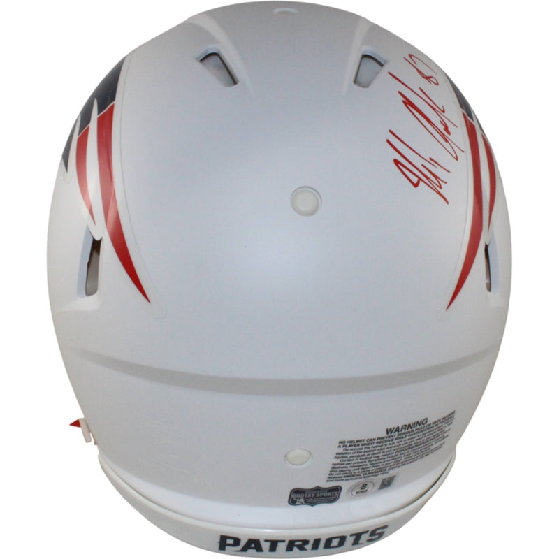 Rob Gronkowski Signed New England Patriots Authentic Pro Flat White Helmet