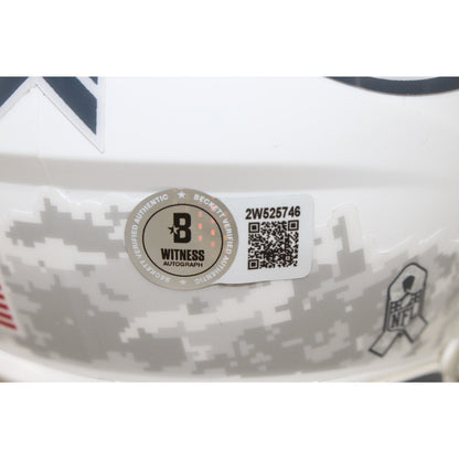 Cris Carter Minnesota Vikings 2024 Salute to Service HOF Signed Mini Helmet