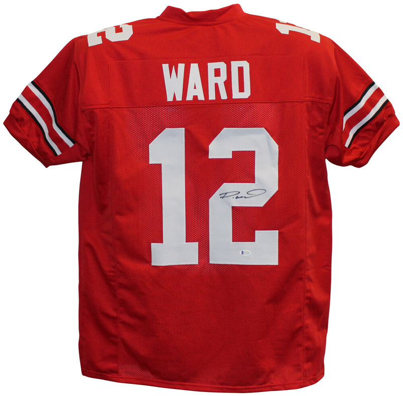 Denzel Ward Signed Ohio State Buckeyes Custom College Jersey JSA