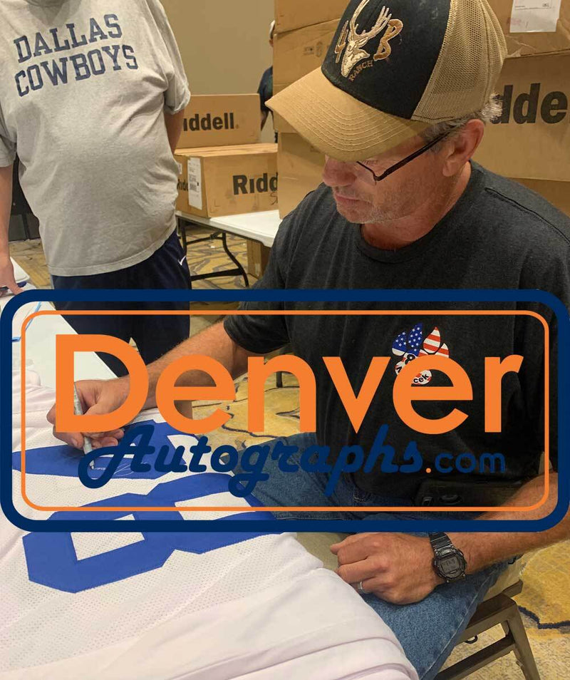 Jay Novacek Signed Dallas Cowboys Custom White Jersey (Beckett COA)