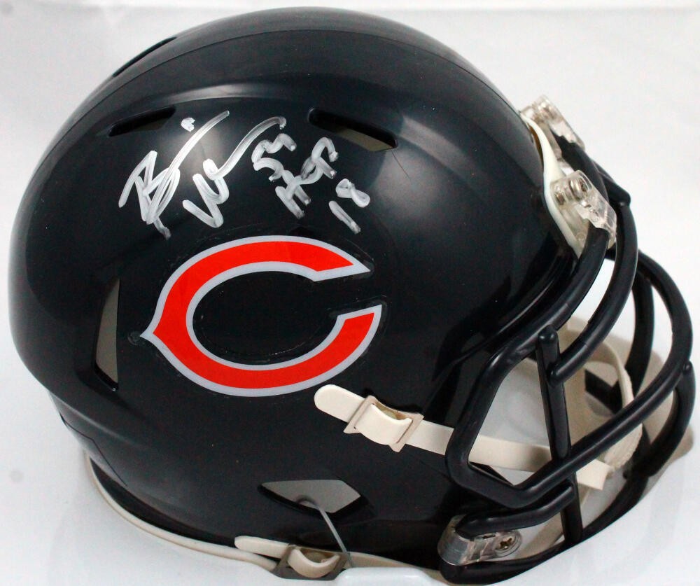Brian Urlacher Signed Chicago Bears Speed Mini Helmet - HOF 18 Inscribed