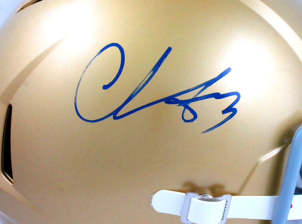 Chase Claypool Signed Notre Dame Fighting Irish Full Size Speed Helmet