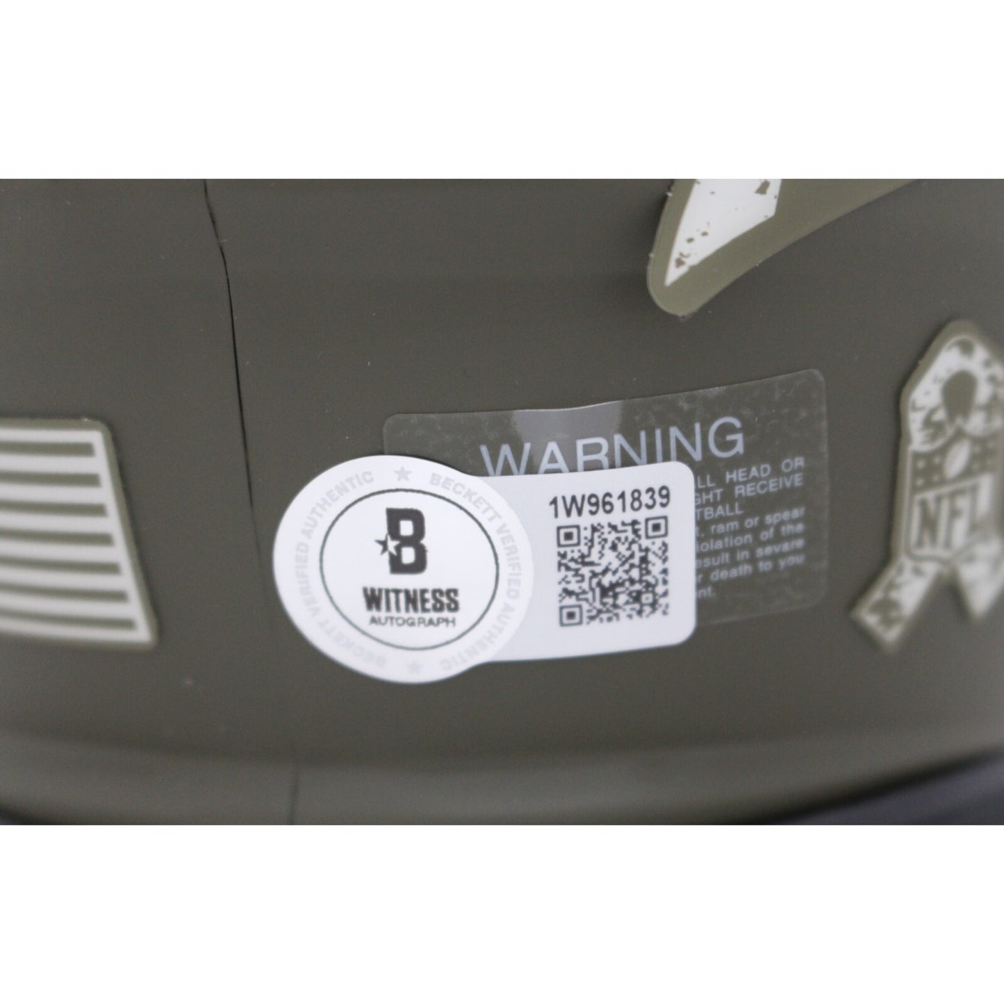 Julius Peppers Signed Carolina Panthers 2022 Salute to Service Mini Helmet