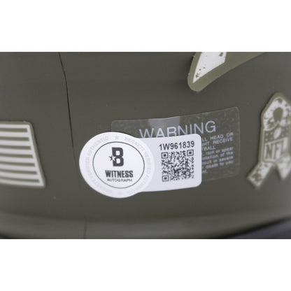 Julius Peppers Signed Carolina Panthers 2022 Salute to Service Mini Helmet