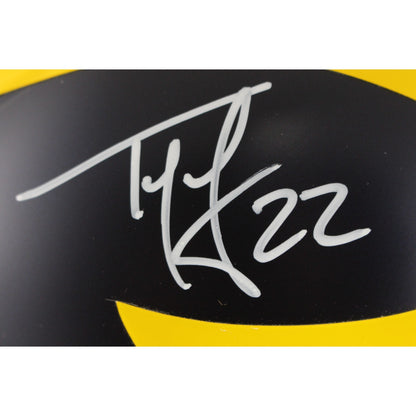 Ty Law Signed Michigan Wolverines Full Size Replica Helmet (Beckett COA)