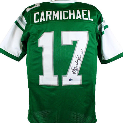 Harold Carmichael Signed Philadelphia Eagles Green Jersey (HOF Inscribed)