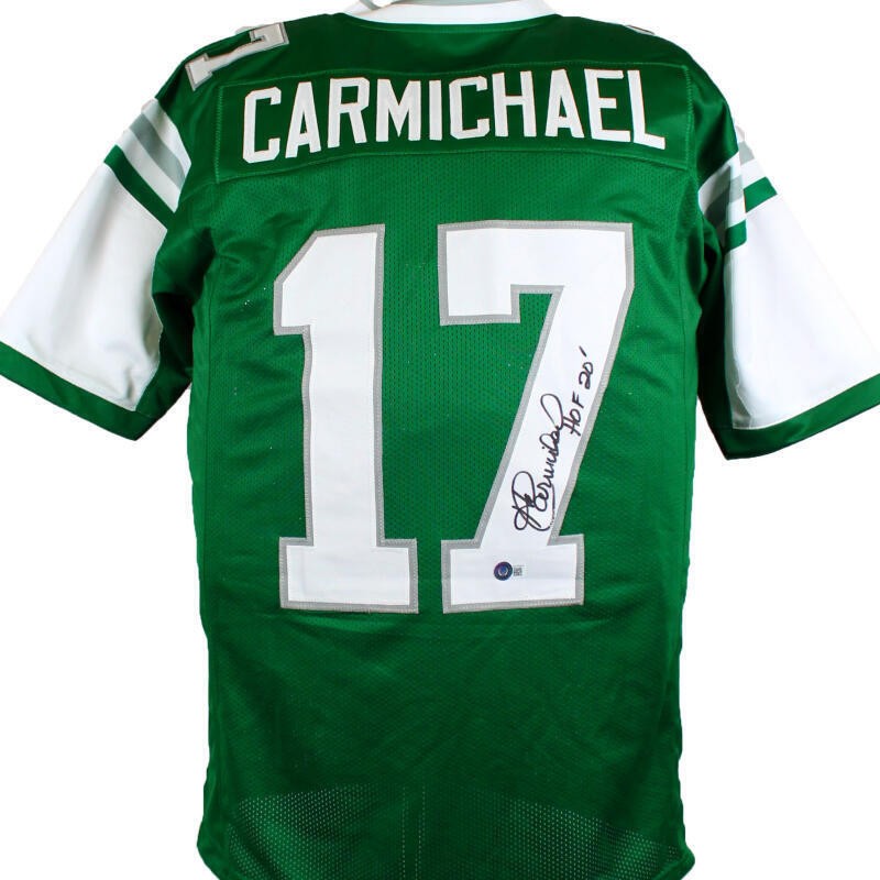 Harold Carmichael Signed Philadelphia Eagles Green Jersey (HOF Inscribed)