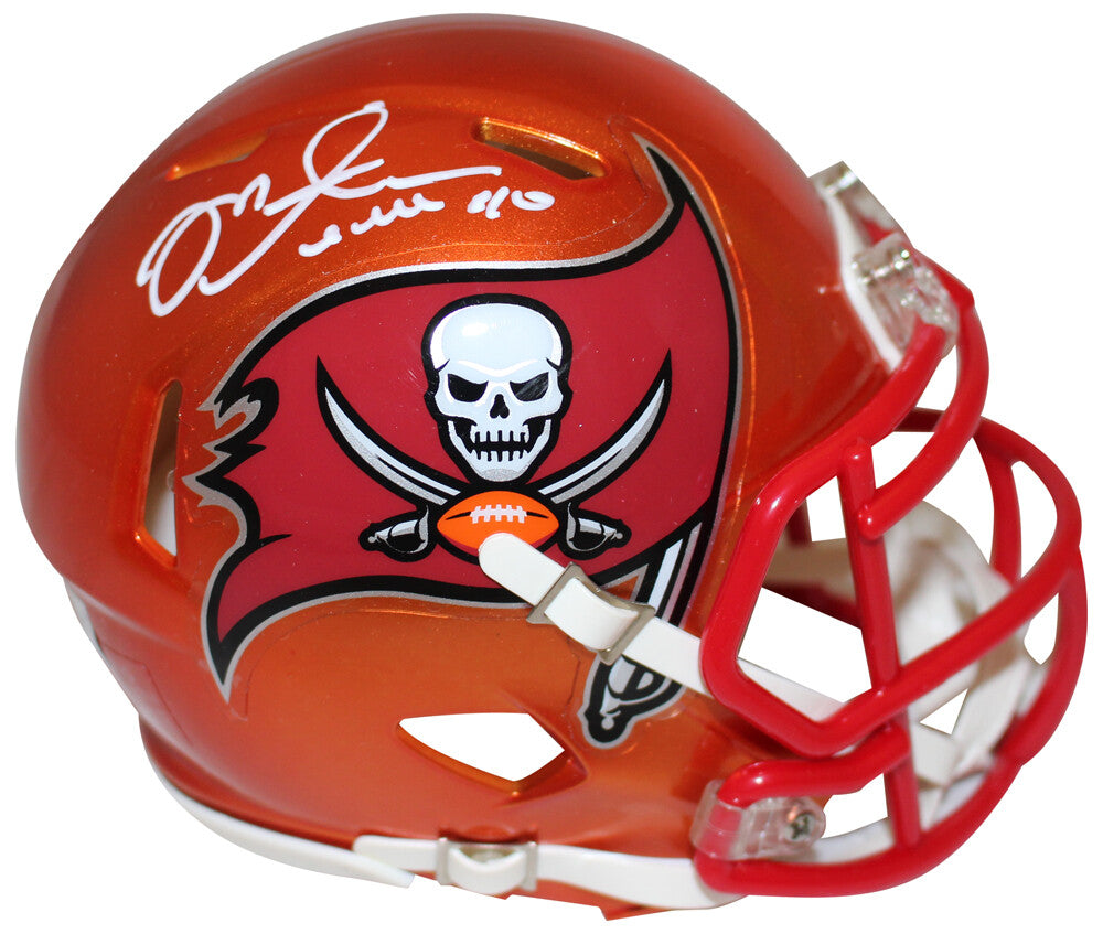 Mike Alstott Tampa Bay Buccaneers Flash Alternate Mini Helmet Autographed