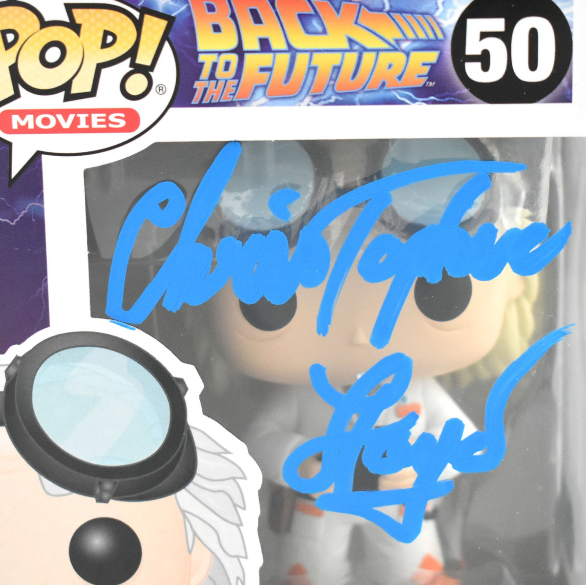 Christopher Lloyd Signed Dr. Emmett Brown Funko Pop #50