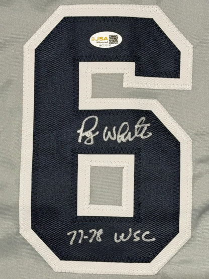Roy White Signed New York Yankees Custom Jersey (77-78 WSC) JSA COA