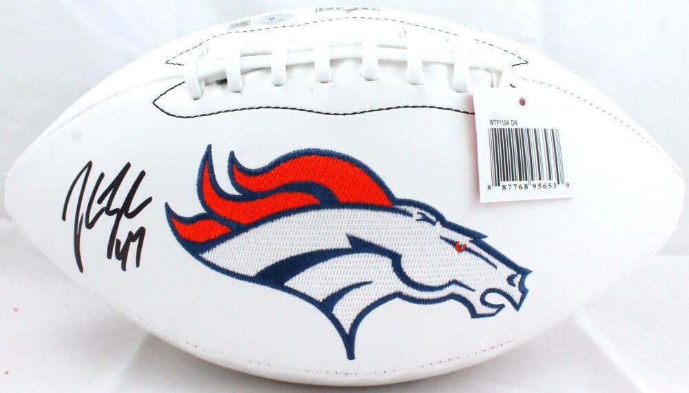 John Lynch Autographed Denver Broncos Wilson Logo Football