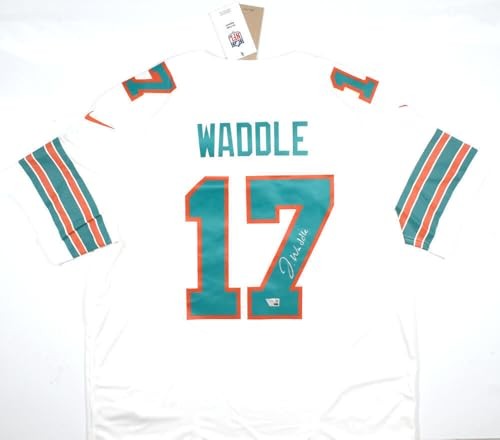 Jaylen Waddle Signed Miami Dolphins Nike Vapor Limited Jersey - White