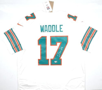 Jaylen Waddle Signed Miami Dolphins Nike Vapor Limited Jersey - White