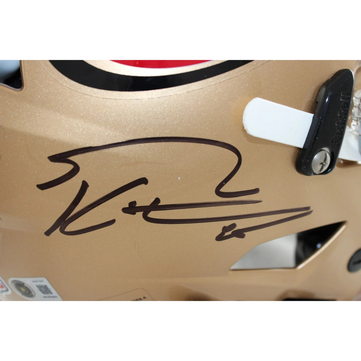 Brock Purdy & George Kittle Signed San Francisco 49ers Speedflex Helmet