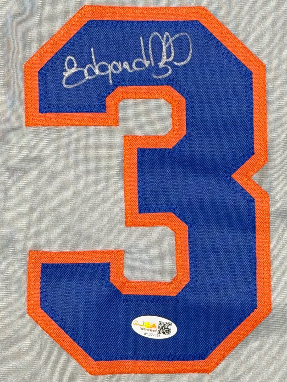 Edgardo Alfonzo Signed New York Mets Custom Grey Jersey (JSA COA)