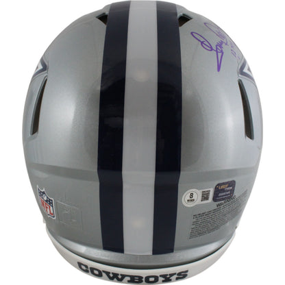 Emmitt Smith & Tony Dorsett Signed Dallas Cowboys Authentic Full Size Helmet