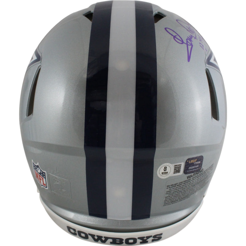 Emmitt Smith & Tony Dorsett Signed Dallas Cowboys Authentic Full Size Helmet