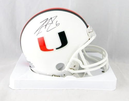 Lamar Miller Signed Miami Hurricanes White Mini Helmet