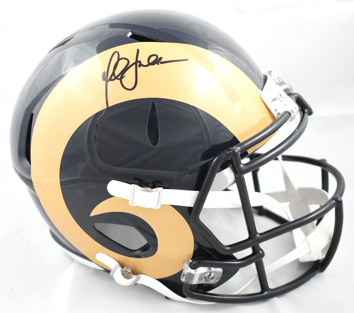 Marshall Faulk Autographed St. Louis Rams Full Size Speed Helmet