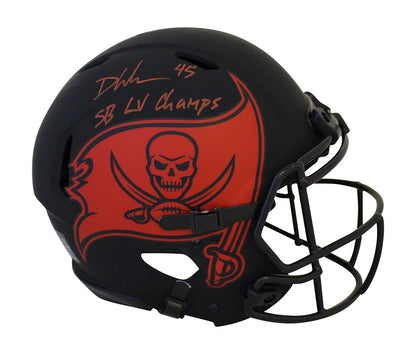 Devin White Signed Buccaneers Authentic Eclipse Full Size Helmet SB 55 Champs