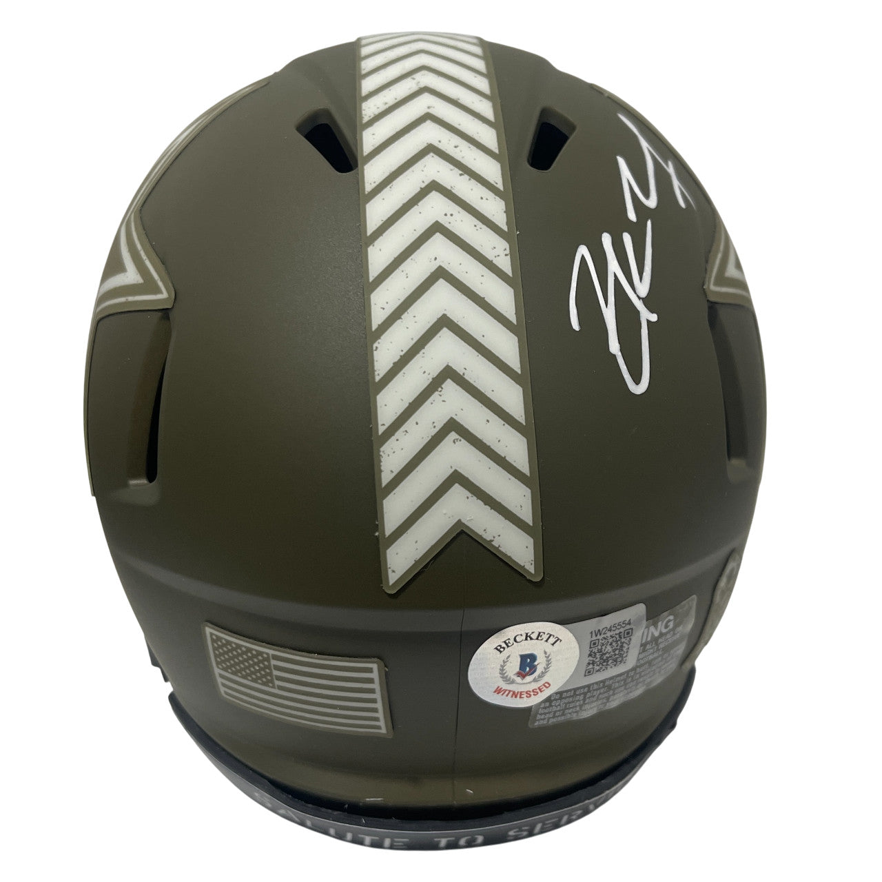 Zack Martin Signed Dallas Cowboys Salute 2023 Mini Helmet Beckett COA