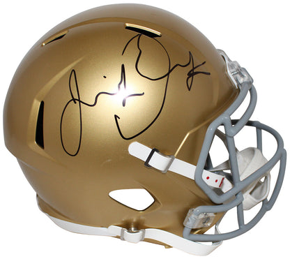 Jeremiah Owusu-Koramoah Signed Notre Dame Full Size Riddell Helmet BAS