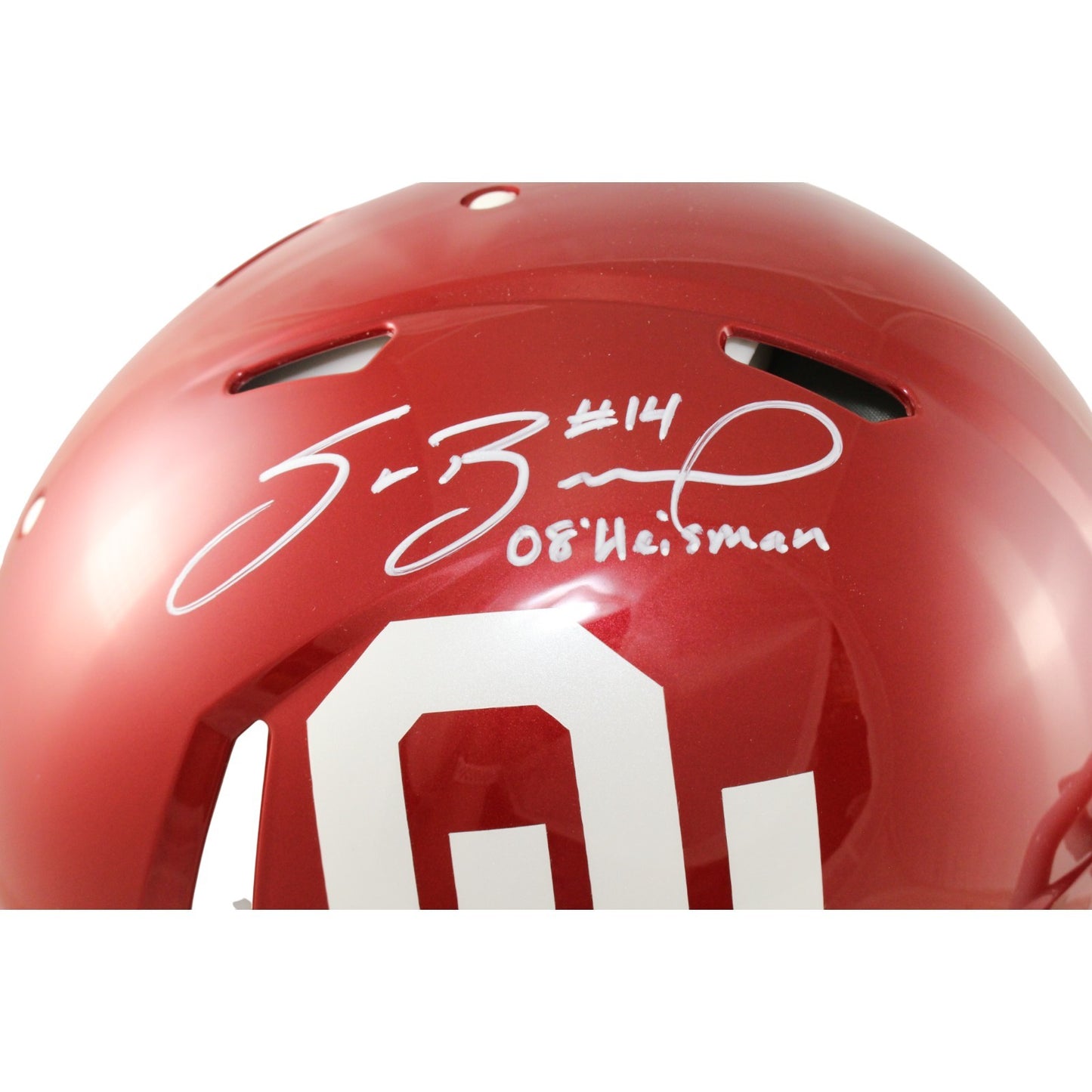 Sam Bradford Oklahoma Sooners Autographed Authentic Full-Size Helmet