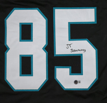 Ja'Tavion Sanders Autographed Black Custom Jersey