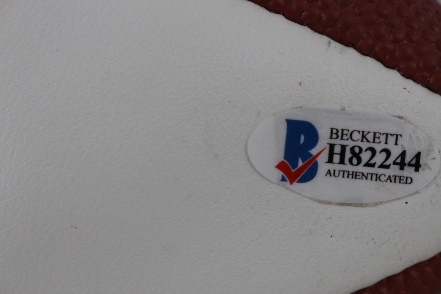 Derek Loville Autographed Mini White Panel Football (Deflated)