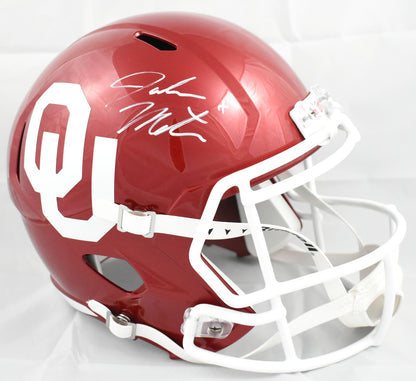 John Mateer Signed Oklahoma Sooners Full Size Speed Helmet
