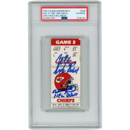 John Lynch & Will Shields Signed Tampa Bay Buccaneers NFL Debut Ticket