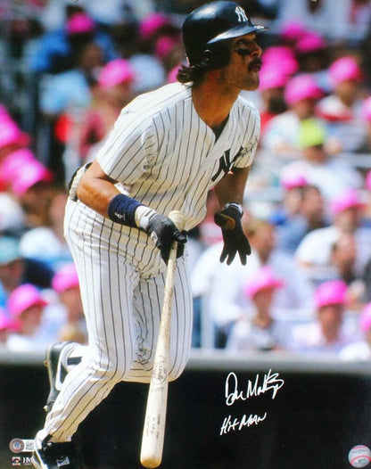 Don Mattingly Signed New York Yankees 16x20 Photo - "Hit Man" Inscription