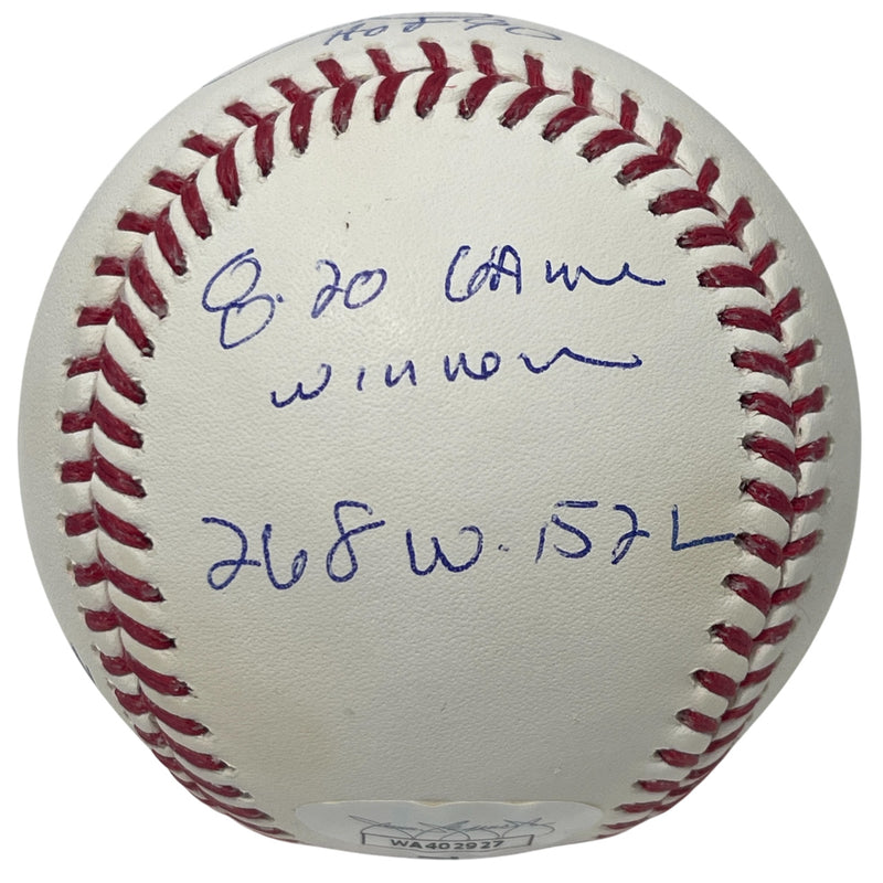 Jim Palmer Signed Baltimore Orioles ROMLB Baseball (9 Inscriptions) JSA COA