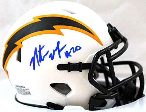 Natrone Means Signed San Diego Chargers Lunar Speed Mini Helmet