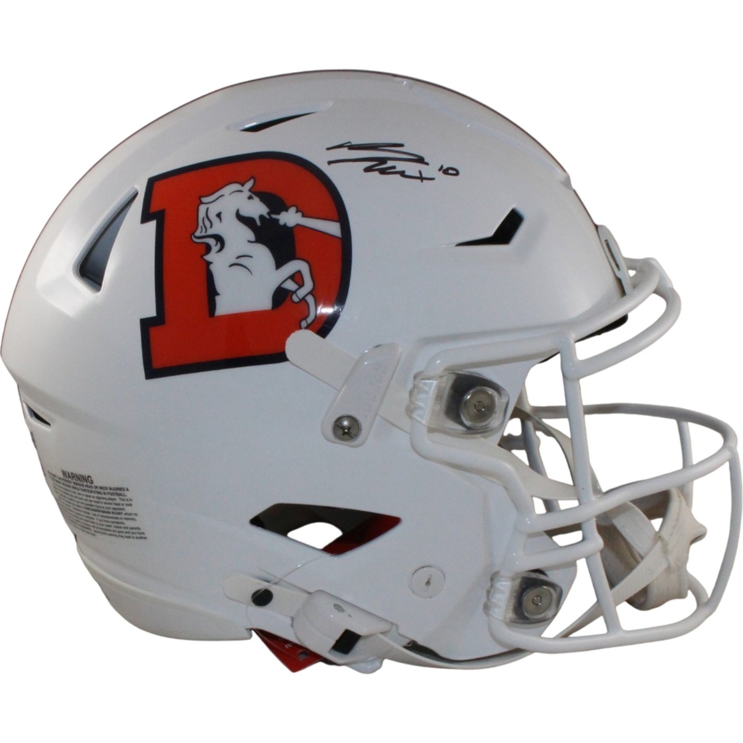 Bo Nix Autographed Denver Broncos Authentic SpeedFlex Helmet - 2023 Alternate