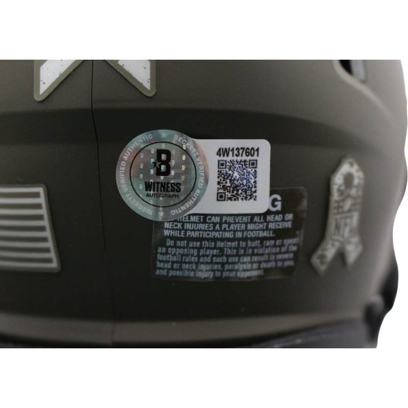 Ty Law New England Patriots Signed 2022 Salute to Service Mini Helmet (HOF)