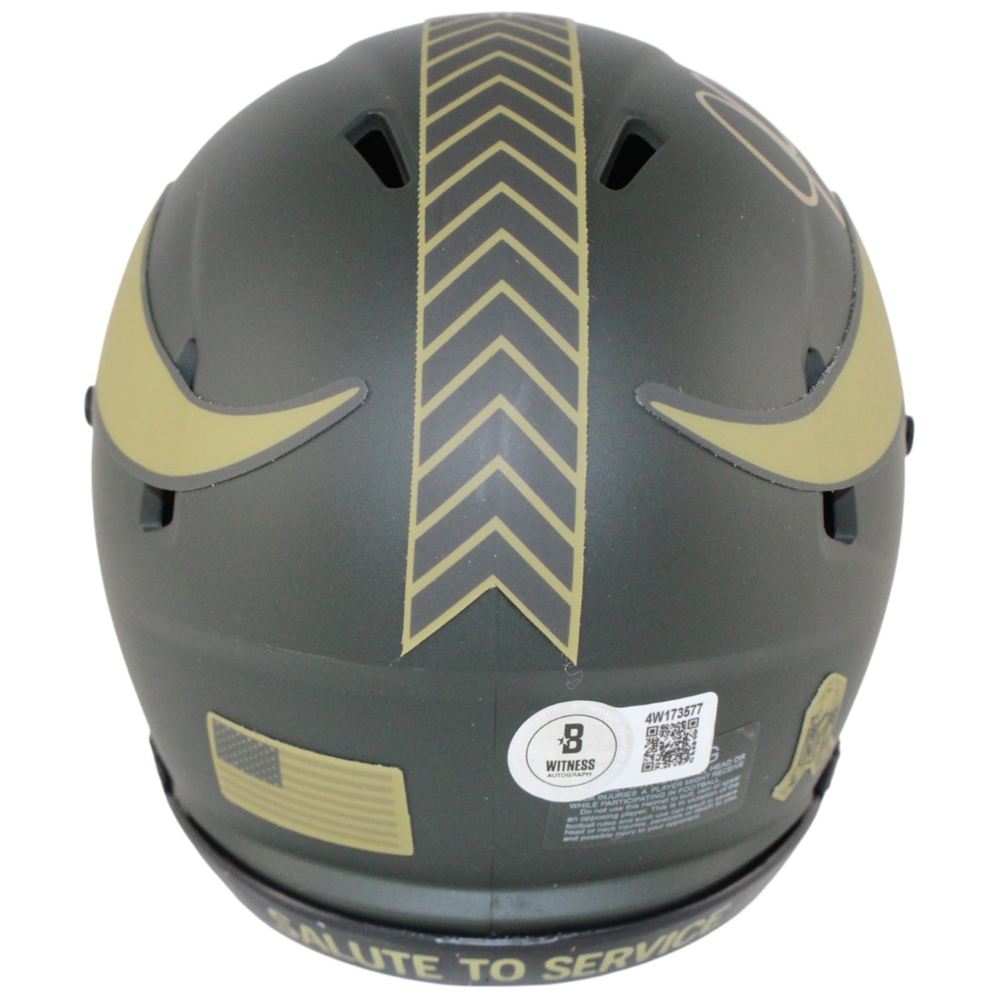 Justin Jefferson Signed Minnesota Vikings Salute to Service Mini Helmet