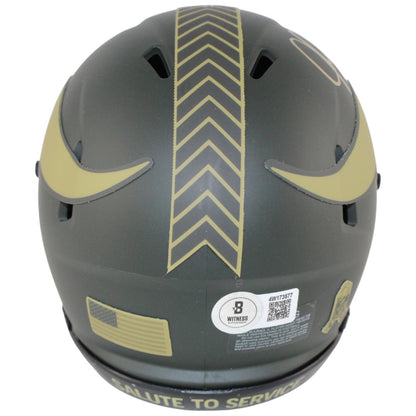 Justin Jefferson Signed Minnesota Vikings Salute to Service Mini Helmet