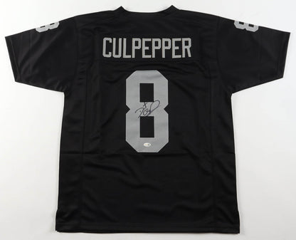Daunte Culpepper Autographed Las Vegas Raiders Black Custom Jersey
