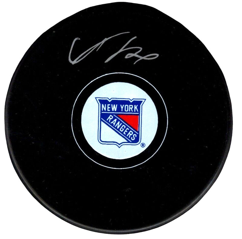 Adam Fox Signed New York Rangers Hockey Puck Fanatics COA