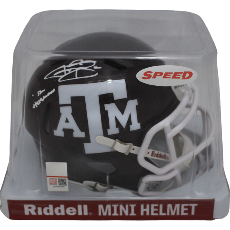 Johnny Manziel Signed Texas A&M Aggies Maroon Mini Helmet "Heisman"